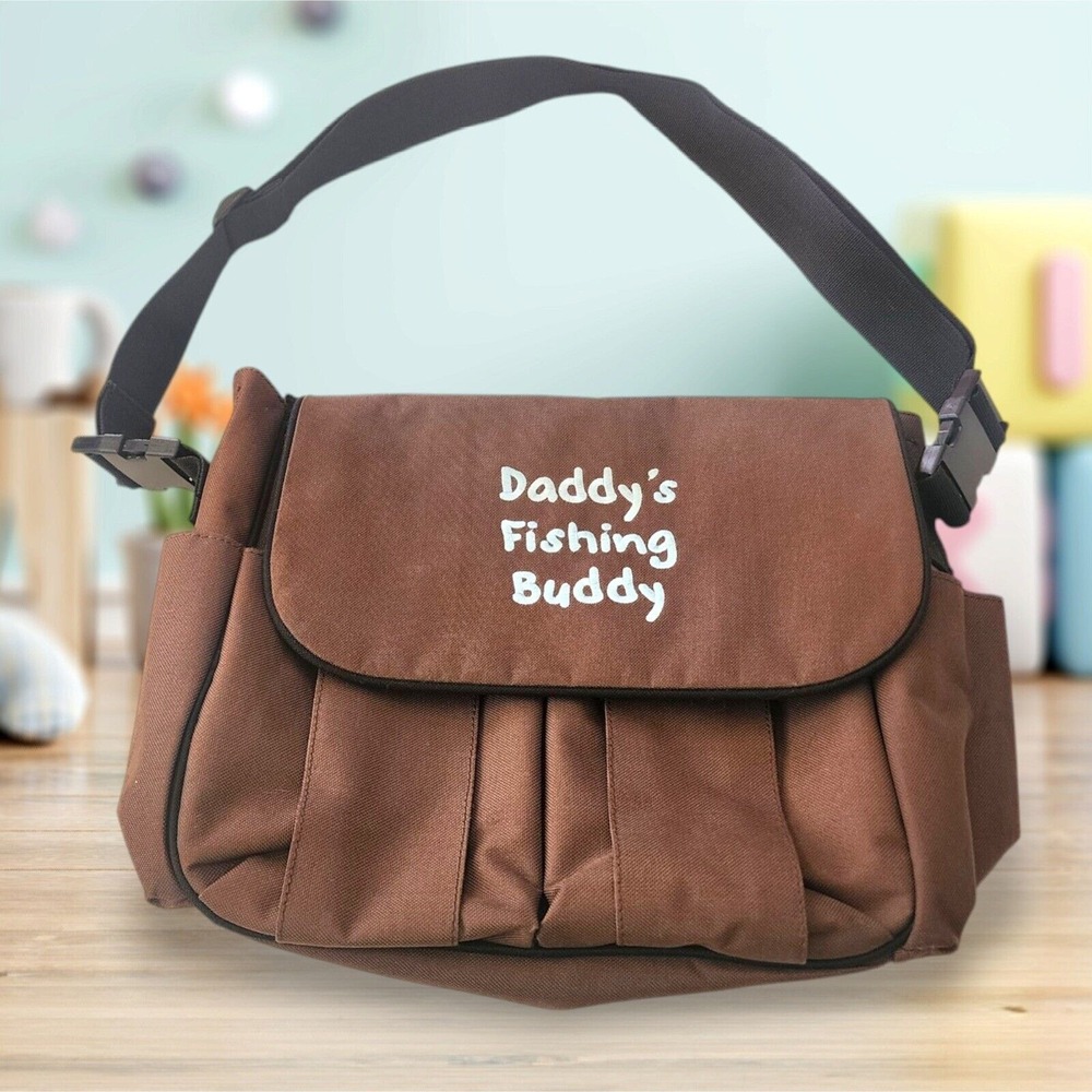 Precious Cargo Diaper Bag Daddy's Fishing‎ Buddy Shoulder Bag Brown